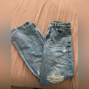 Garage Light Blue Straight Leg Jeans